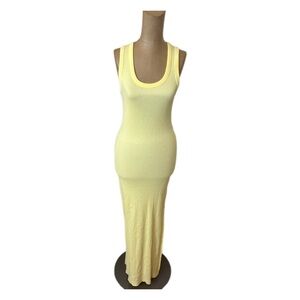 NWT! Universal Thread Ribbed Butter Yellow Tank Dress Size Smalll